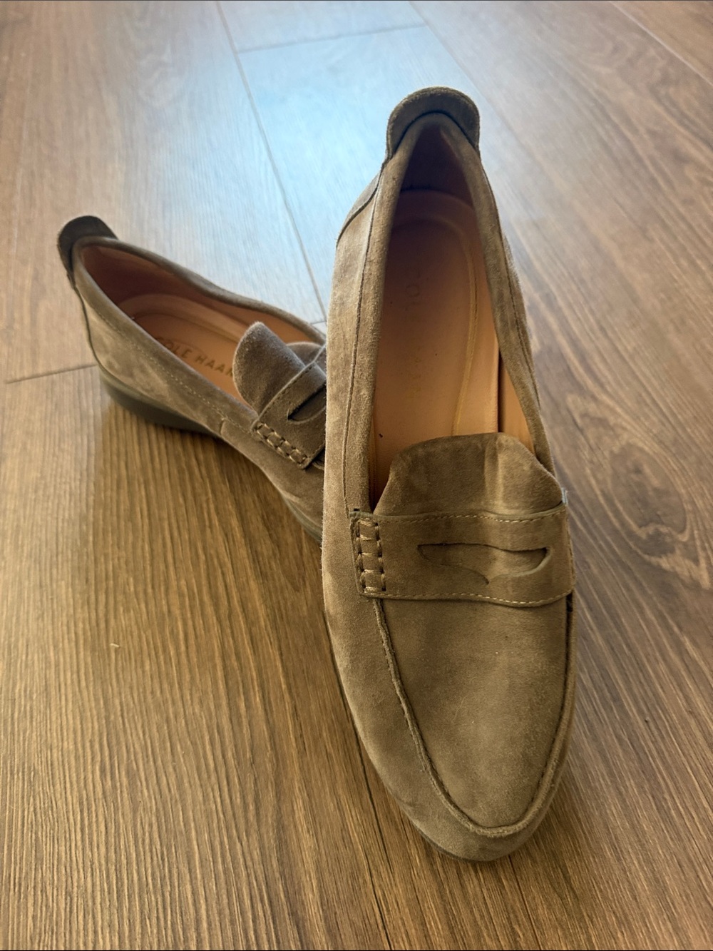 Womens Cole Haan Grand Ambition Tolly Penny - Morel Suede, Size 6 1/2